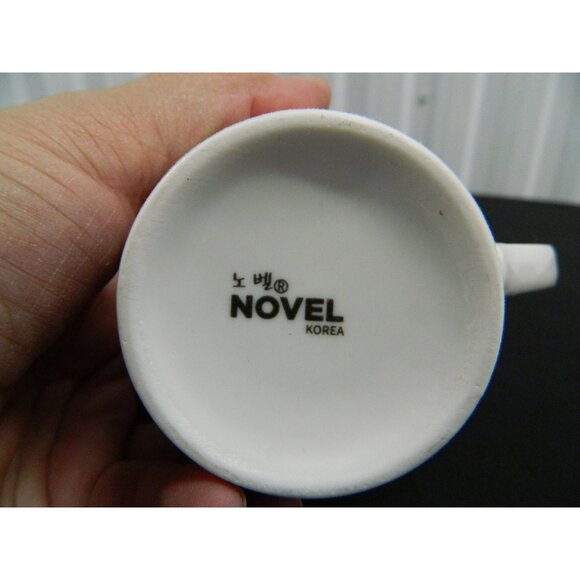 Novel Korea Ceramic Tea Infuser Mugs Lids & Strainers Floral Bird Design Set  2 - Picture 6 of 16